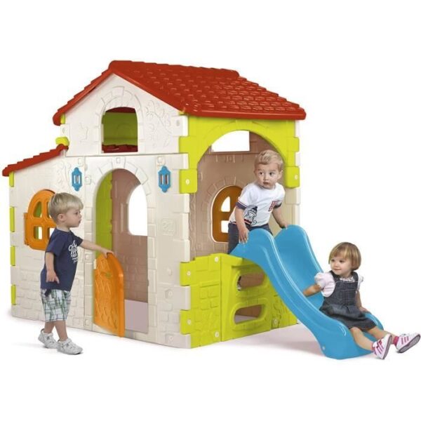 Maison pour enfant – 800010721 – 110 cm x251 cm x162 cm  FEBER – Beauty House avec Toboggan