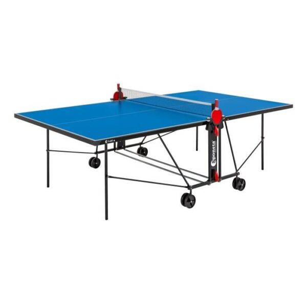 Table Tennis de Table – Table Ping Pong Compacte – Usage extérieur – Bleu et noir – SPONETA